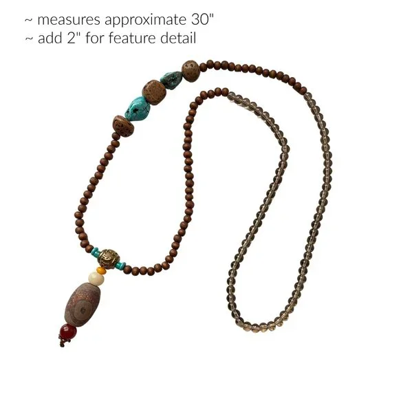 Handmade Tibetan Beads Wrap Bracelet Necklace - Picture 2 of 4